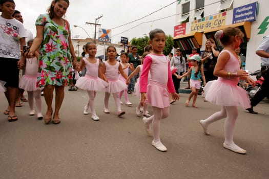 eunapolis, bahia / brazil - september 24, 2010: children from schools in the city of Eunapolis are seen during the parade.....