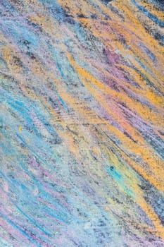 Colorful painted background painted with chalks. Back to school and art concept with copy space.