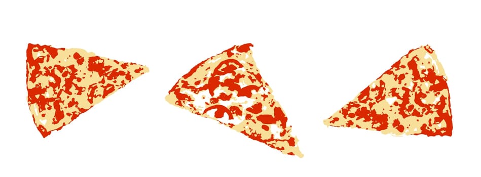 Traditional pepperoni pizza on white background. Pepperoni is an American variety of salami, made from a cured mixture of pork and beef seasoned with paprika or other chili pepper