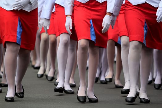 salvador, bahia / brazil - september 7, 2014: student from the military school of Bahia are seen during the parade of independence of Brazil in the city of Salvador.