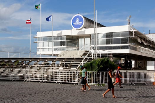 salvador, bahia / brazil - february 25, 2013: Facade of the Palacio Thome de Sousa, headquarters of the City Hall of Salvador.