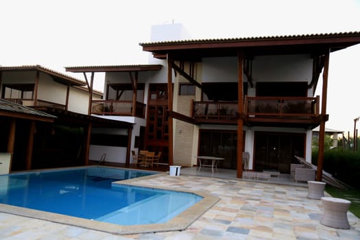 camacari, bahia / brazil - april 19, 2011: House with shared pool in a villaje in the city of Camacari.