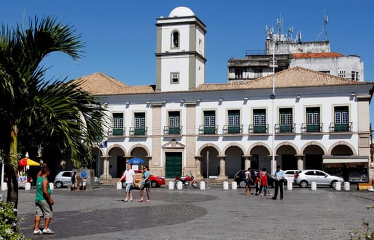 salvador, bahia / brazil - august 23, 2016: facade of the city council of the city of Salvador.