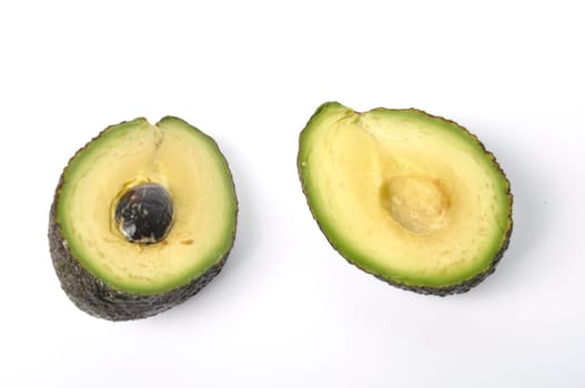 Avocado on white background