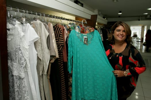 salvador, bahia / brazil - december 11, 2012: clothing store for fat people in the city of Salvador.