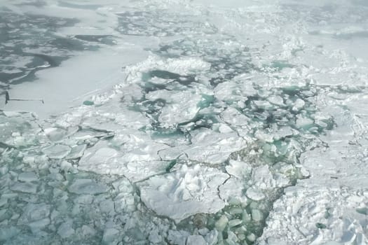 The Arctic landscape of the Arctic Ocean. Ice and cold