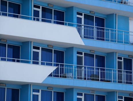 Modern new building in an urban residential complex