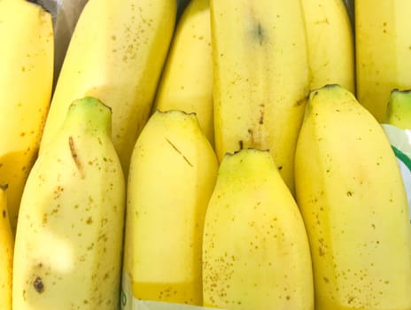 Close-Up Of Ripe Bananas. Healthy Fresh Food Background.