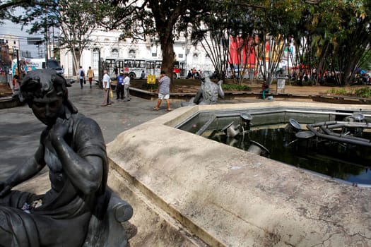 salvador, bahia / brazil - january 23, 2013: statue in light source at Piedade statue in the city of Salvador.