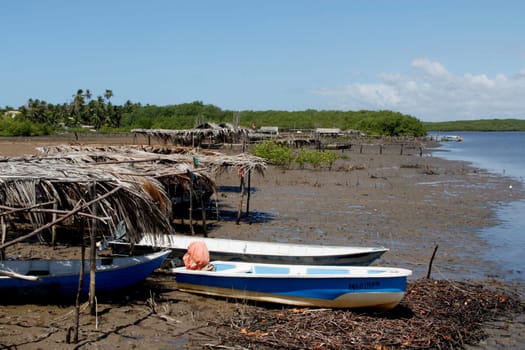 conde, bahia / brazil - march 27, 2013: view of the Itapicuru River bed in the city of Conde..