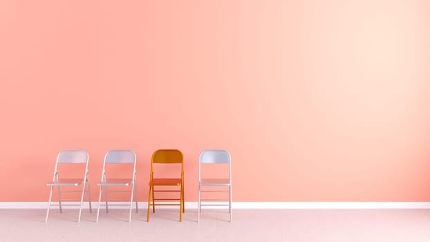 Business Hiring Recruiting Concept with Special Chair Art