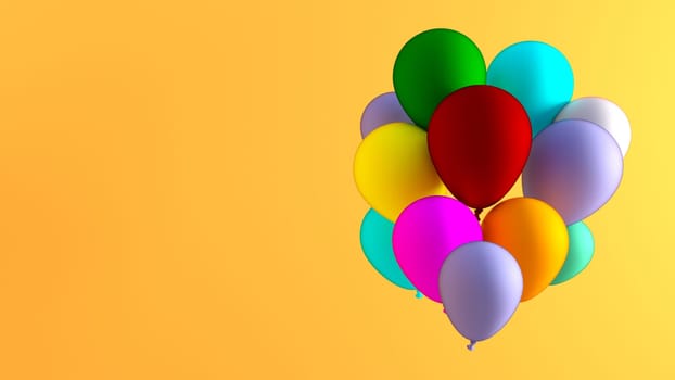 Creative Balloon Abstract as an Indoor Celebration Background