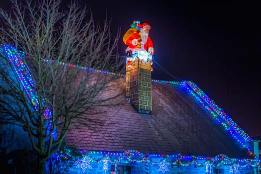 Dublin, Ireland, November 2018 Wild lights at Dublin zoo. Light displays of Christmas and North Pole