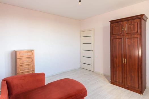 Room interior with modest old furniture