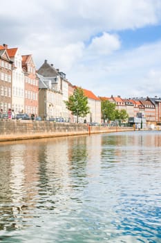 Colored Danish Homes . View from a Boat