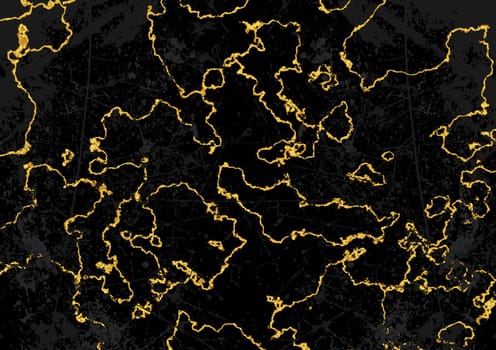 Black and Gold Marble Texture Background - Detailed Illustration with Surface Effect and Grunge Pattern, Vector Graphic