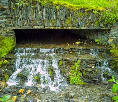 River Valency cascade in Boscastle, Cornwall, United Kingdom