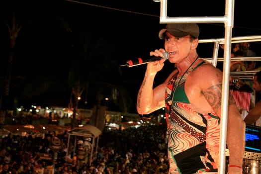 porto seguro, bahia / brazil - february 24, 2009: the singer Netinho is seen during a performance at the carnival in the city of Porto Seguro...