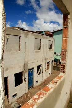 eunapolis, bahia / brazil - january 15, 2009: houses under construction, aimed at poor families in the city of Eunapolis...