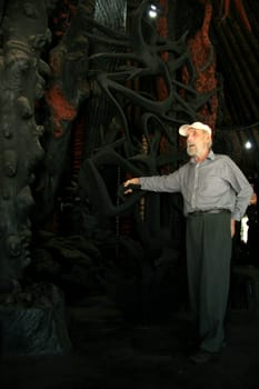 nova vicosa, bahia / brazil - october 27, 2008: Frans Krajcberg, artist and environmentalist, is seen at Sitio Natura in the city of Nova Vicosa, in southern Bahia.