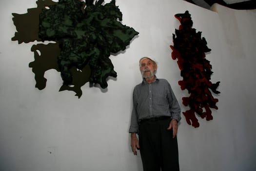 nova vicosa, bahia / brazil - october 27, 2008: Frans Krajcberg, artist and environmentalist, is seen at Sitio Natura in the city of Nova Vicosa, in southern Bahia.