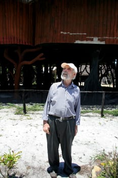 nova vicosa, bahia / brazil - october 27, 2008: Frans Krajcberg, artist and environmentalist, is seen at Sitio Natura in the city of Nova Vicosa, in southern Bahia.