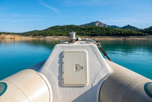 Motorboat on Congost de Mont-rebei