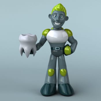 Green Robot - 3D Illustration