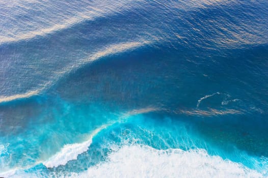 Aerial view of the Atlantic ocean, Madeira island, Portugal. background