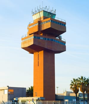 Control Tower at the airport. Barcelona, Spain