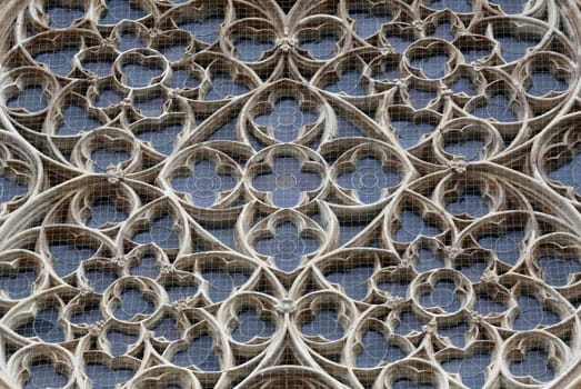 Rose window on St. Stephen’s Cathedral in Vienna, Austria