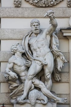 Hercules statue at the Royal Palace Hofburg in Vienna, Austria