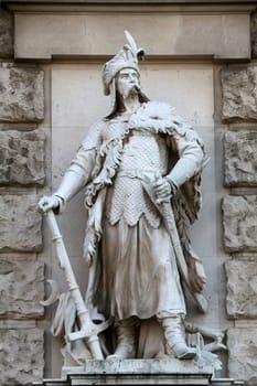 Anton Brenek: Polish, on the facade of the Neuen Burg on Heldenplatz in Vienna, Austria