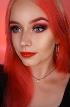 young woman with makeup