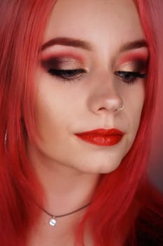 young woman with makeup