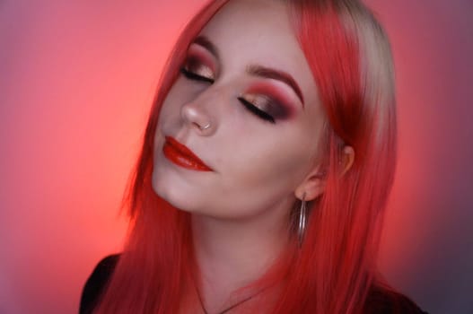 young woman with makeup