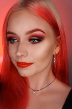 young woman with makeup
