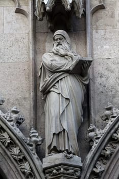 Statue of Saint, Votivkirche (The Votive Church) in Vienna, Austria