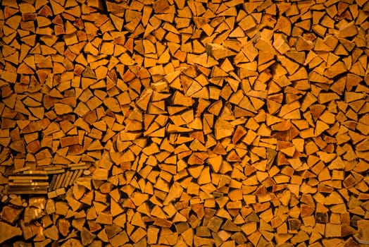 fuel-wood stock at an house
