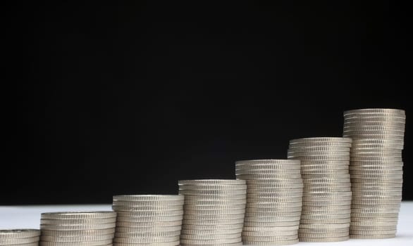 Stacks of money coins