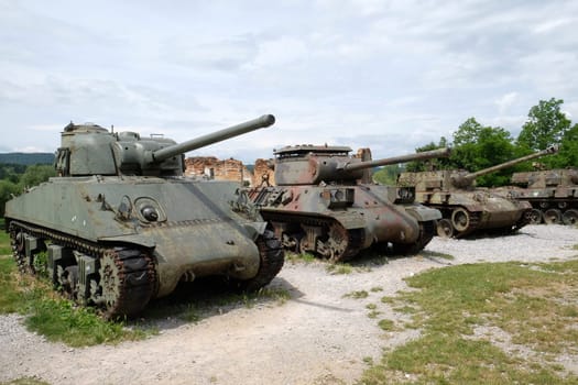 Military tanks Open air museum of the Croatian War of Independence, 1991 - 1995, (Homeland War, Domovinski Rat), Turanj, Croatia