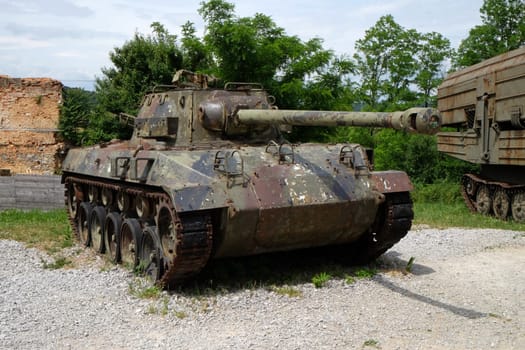 Military tanks Open air museum of the Croatian War of Independence, 1991 - 1995, (Homeland War, Domovinski Rat), Turanj, Croatia