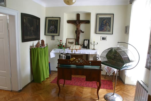 Room of the Blessed Alojzije Stepinac where he had lived during his detention in the rectory in Krasic, Croatia