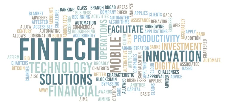 Fintech Financial Technology Business Concept as Abstract