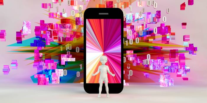 Positive Mobile Experience for Children or Toddlers as Education Concept