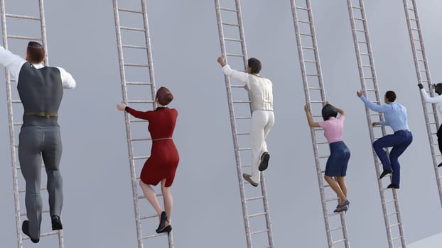 The Corporate Career Ladder with Job Competition Concept