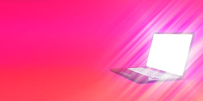 Laptop with Copy Space Empty Template Showcase