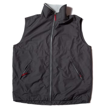 Mens sleeveless jacket gilet windstopper on white background