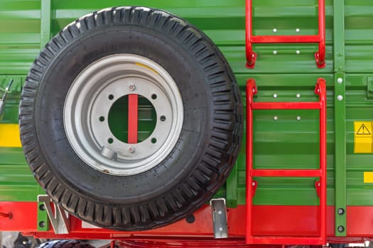 Big Spare Wheel at Green Agriculture Trailer