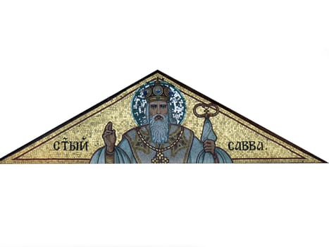 St. Sava, a mosaic of the Orthodox Church in Zagreb, Croatia